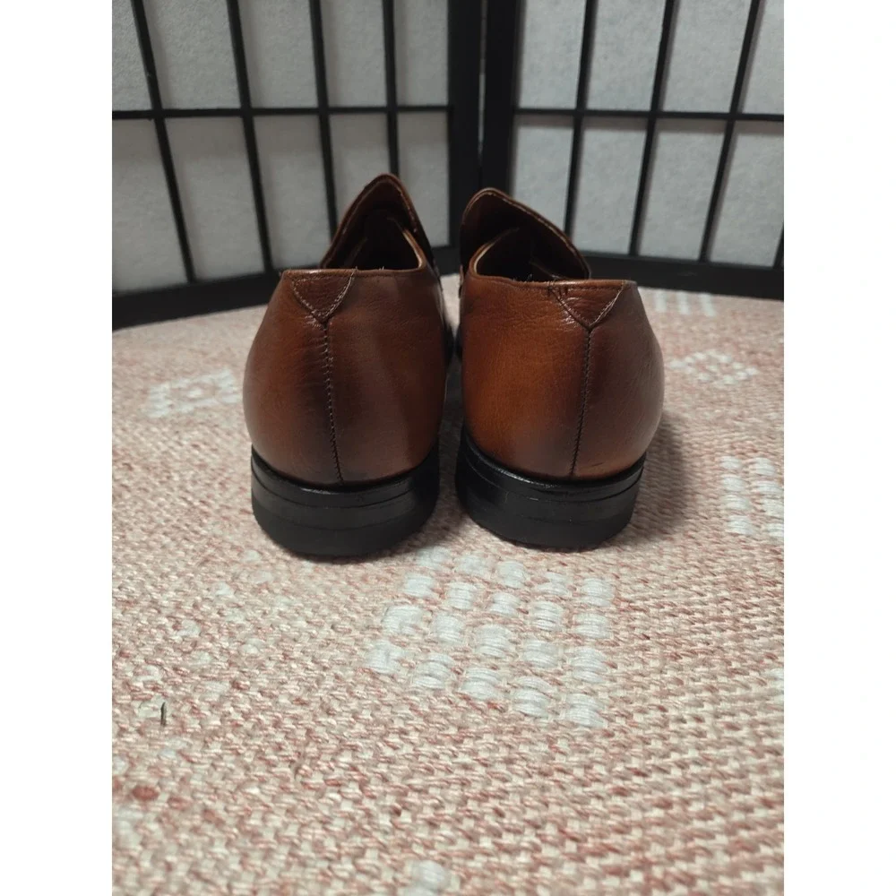 Size 14 D IRON AGE CO Steel Toe Work Loafers  Brown Cognac
